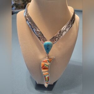 David Tune Statement Multicolor Necklace and Pendant